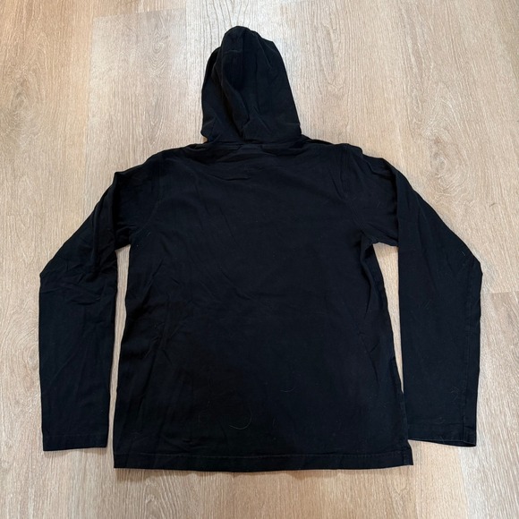 Polo Ralph Lauren Sleepwear Hoodie Mens Medium Black Pullover Long Sleeve Cotton - Picture 2 of 9